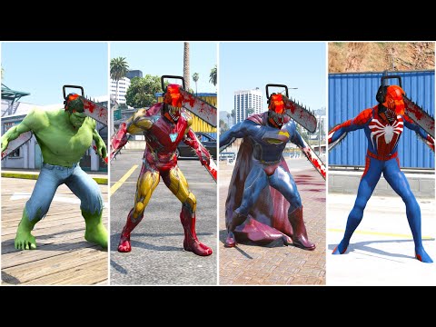 GTA 5 : Avengers Army Takes Revenge On Venom (Spiderman , Hulk , Ironamn and Superman)