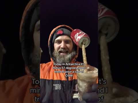 He tried pouring soda in Antartica