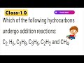 Hydrocarbons and Their Reactions