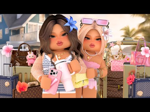 WE MOVED TO OUR SUMMER BEACH HOUSE!! *rich, spoiled teens?!* WITH VOICE | Roblox Bloxburg Roleplay