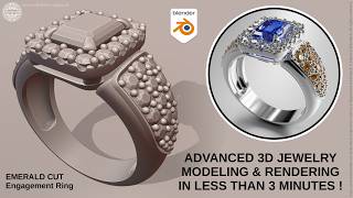 Advanced 3d Jewelry Modeling & Rendering in Less Than 3 Minutes !