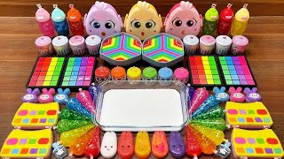 LIVE : Mixing Rainbow Bird into Glossy Slime with ASMR Sounds! #70