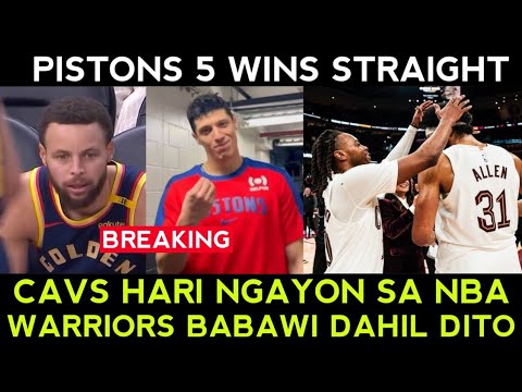 Cavaliers HARI na ngayon! Warriors BABAWI dahil dito. Pistons 5 WINS straight na