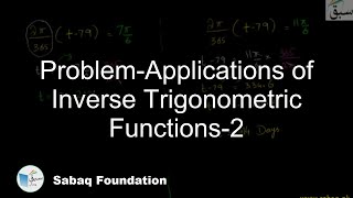 Problem-Applications of Inverse Trigonometric Functions-2