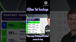 1st innings fantasy points in 1st champion trophy match