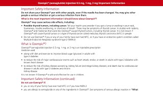 Ozempic® Important Safety Information