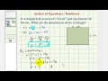 Solving Nonlinear Equations for Rectangle Dimensions