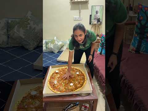 I ate most expensive 2 feet pizza in just 1 hour  #vlog #minivlog