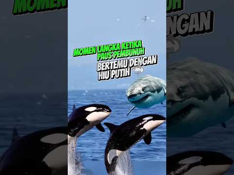 Detik-Detik Orca Menyerang Hiu Putih Besar dari Jarak Dekat! #shorts #dokumenter #satwaliar
