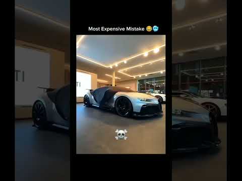 most expensive mistake 😂 #bugatti #shortviral #shortvideos #luxurycars #lifeisbutadream