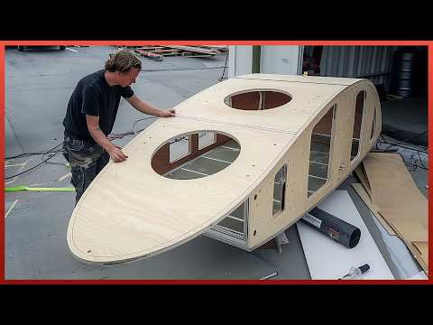 Man Builds Amazing DIY TRAILER CAMPER CARAVAN | Start to Finish by @christiangreen612