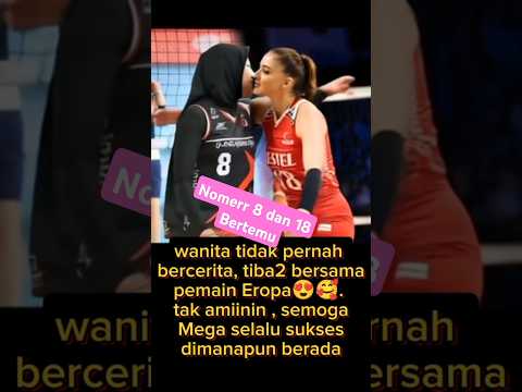 Megawati dan Zehra gunes berpelukan. #megawati #redsparks