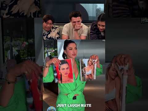 Tom Holland react try to laugh part 80 #tomholland #trynottolaugh #funny #reaction #couplesfun