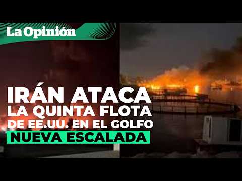 Irán golpea Quinta Flota en el Golfo y 85 objetivos de EE.UU. tras bombardeos de Trump / La Opinión