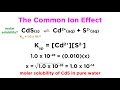 Common Ion Effect and Solubility