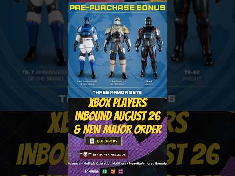 Xbox Players Are Coming! New Major Order Build A Training Facility! #helldivers2 #helldivers