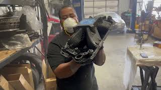 Hydro Dipping an Intake Manifold and a set of valve covers.