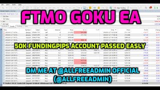 50k #fundingpips account passed by Ftmo goku EA, we pass for 150$ only 🔥🔥🔥