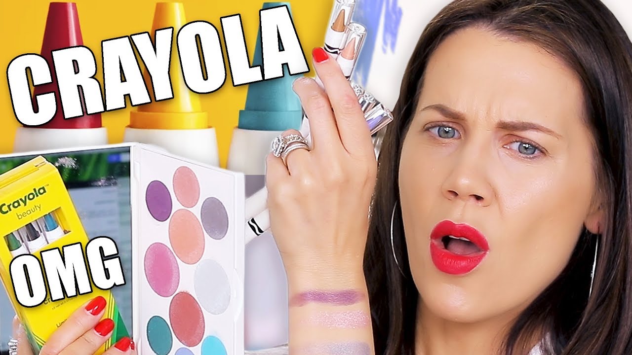 CRAYOLA CRAYONS MAKEUP TESTED. OMG