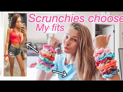 colored scrunchies choose my outfits for a week
