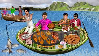 Boat Ride Fish Fry Wala River Fishing Desi Village Cooking Hindi Kahani Moral Stories Comedy Video