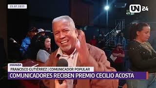 Comunicadores reciben premio Cecilio Acosta