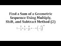 Geometric Sequences and Series Concepts