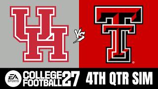 Houston vs Texas Tech - 9/18 4TH QUARTER SIM (College Football 27)