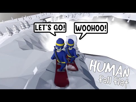 NINJA SNOWBOARDING in HUMAN FALL FLAT