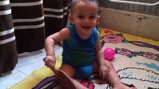 Cute Baby laughing at Ping Pong :)