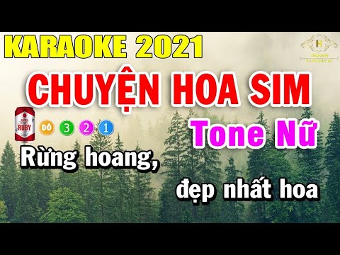 Chuyện Hoa Sim Karaoke Tone Nữ Nhạc Sống 2022 | Trọng Hiếu