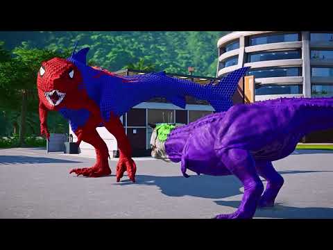 Spider-Man, Captain America, Iron Man Dinosaurs BATTLE for Survival!