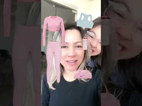 MONTANDO LOOK DE ACADEMIA ROSA CLARO #shorts