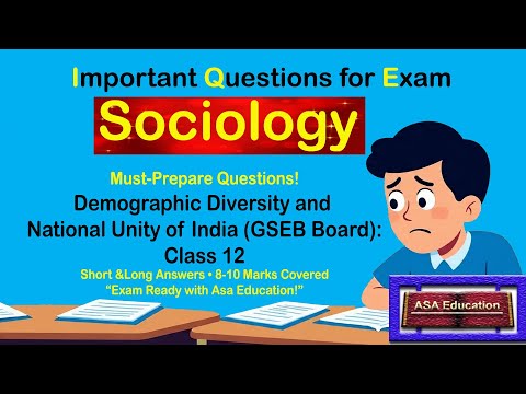 Most Important Exam Questions | Sociology Class 12  Ch 1 | Demographic Diversity & National Unity