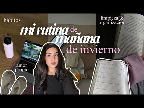 Rutina de mañana durante invierno 🥞🎧🎀 limpieza, organización, self-care, hábitos, vlogmas