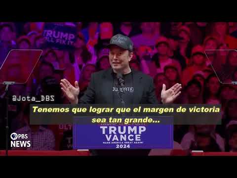 Elon Musk en el evento de campaña Trump/Vance en el Madison Square Garden de Nueva York.-