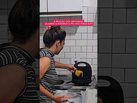 A reação dos meus enteados ao verem eu fazendo isso😱