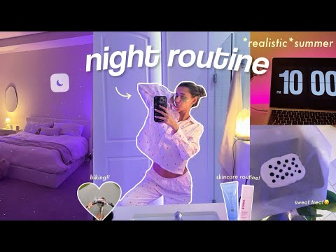 9pm SUMMER NIGHT ROUTINE♡ realistic, skincare, journaling + more!