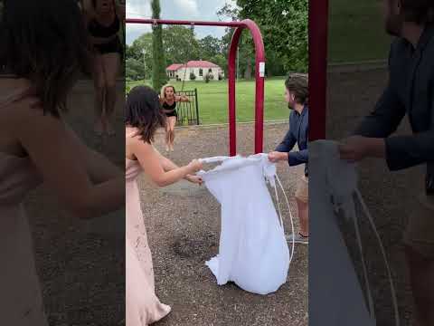 Swinging into my wedding dress 😳 #shorts #parody #wedding