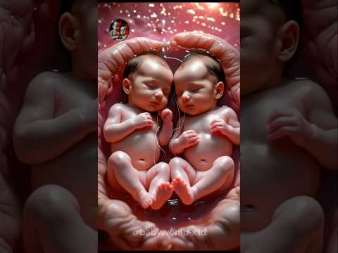 Twins Babies in the Womb 💖 First Miracle Hugg #shorts #twins #twinsbaby #baby