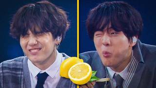 BTS Y IDOLS KPOP COMIENDO LIMONES 🍋 JAYUL VIDEOS FUNNY DIVERTIDOS