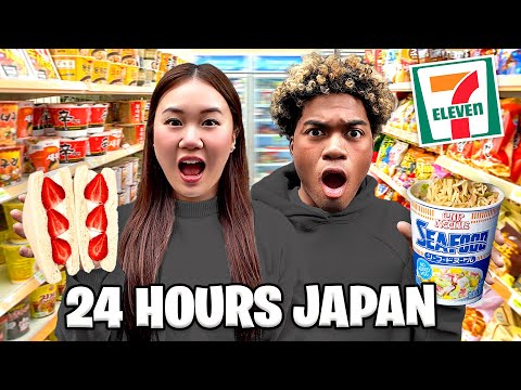 Eating at 7-ELEVEN For 24 Hours in JAPAN!