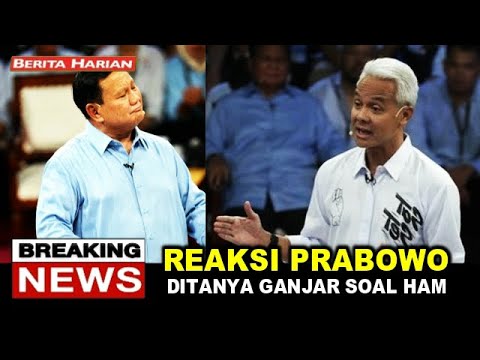 FULL ! REAKSI PRABOWO SAAT DI TANYA GANJAR SOAL HAM TERBARU HARI INI
