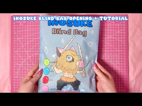 🩵demon slayer blind bag | inosuke edition | ASMR | tutorial | sanriolve