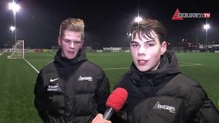 Screenshot van video Stefan Maat en Frank Gerritsen Mulkes over debuut en eerste doelpunt in het eerste elftal