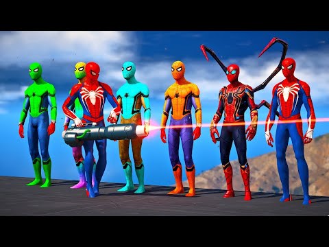 GTA5 SPIDER-MAN & MINIANS RAGDOLLS Jumps/Fails #shorts #gta5