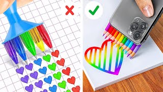 DISTRACȚIE ȘI MEȘTEȘUGURI UȘOARE || Elev Bun VS Elev Rău la Ora de Arte de 123 GO! SCHOOL