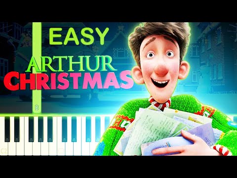 ARTHUR CHRISTMAS THEME - EASY Piano Tutorial