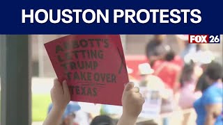 Crowds gather in Houston area to protest redistricting
