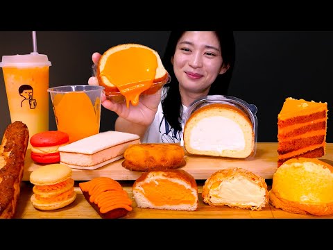 🧀꾸덕한 황치즈..❤️단짠단짠 꾸덕한 황치즈 디저트 먹방❤ | Yellow cheese Cake, Cookie, Donut, Macaron, Scones ASMR Mukbang